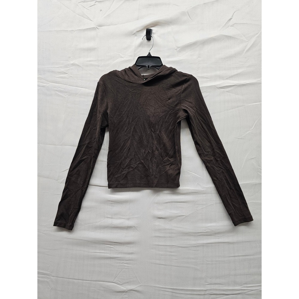 Wild Fable‎ Brown Hooded Long Sleeve Top Small 331 11 1582 NWT